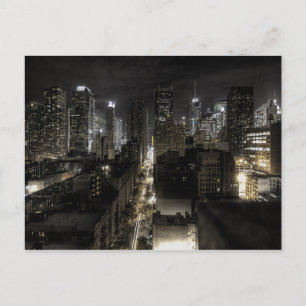 New York City bij nacht Briefkaart