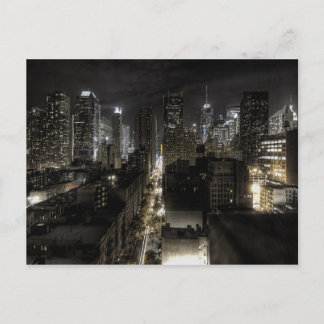 New York City bij nacht Briefkaart