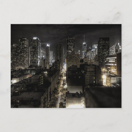New York City bij nacht Briefkaart (Voorkant)