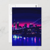 New York City bij nacht Briefkaart (Voorkant / Achterkant)