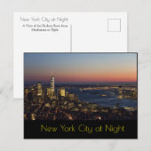 New York City bij nacht Briefkaart (Voorkant / Achterkant)