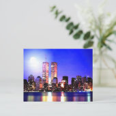New York City bij nacht Briefkaart (Staand voorkant)