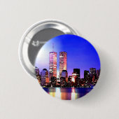 New York City bij nacht Ronde Button 5,7 Cm (Voorkant /achterkant)
