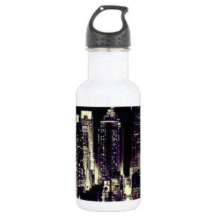 New York City bij nacht Waterfles