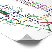 New York City Bike Map Poster (Hoek)