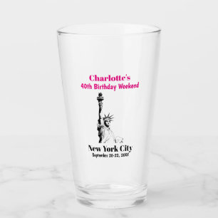 New York City Birthday Party Girls Trip Beer Pint Glas