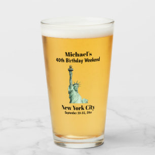 New York City Birthday Party jongens Trip Beer Pin Glas