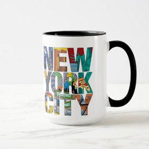 New York City Black 15 oz Ringer Mok