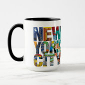 New York City Black 15 oz Ringer Mok (Links)