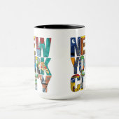 New York City Black 15 oz Ringer Mok (Midden)