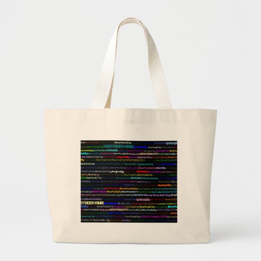 New York City Black Background Bag Grote Tote Bag (Voorkant)