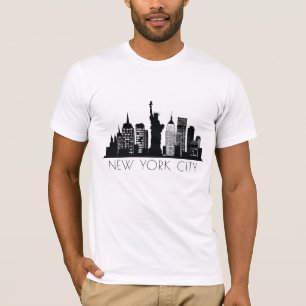 New York City Black en White Silhouette T-shirt