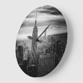 New York City Black en White Skyline Grote Klok (Hoek)