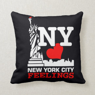 New York City Black Pillow Kussen