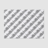 New York City Black  Skyline Waterverf Tissuepapier (Voorkant)