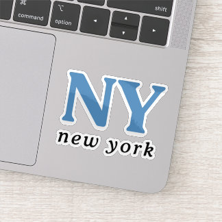 New York City Blau Modern Letter Sticker