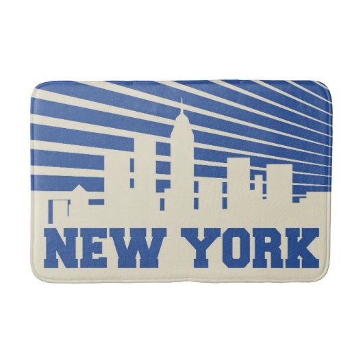 New York City Blue Badmat (Voorkant)