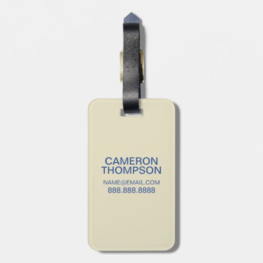 New York City Blue Bagagelabel (Achterkant verticaal)