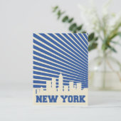 New York City Blue Briefkaart (Staand voorkant)