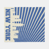 New York City Blue Fleece Deken (Voorkant (Horizontaal))