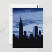 New York City & Blue Night Briefkaart (Voorkant / Achterkant)