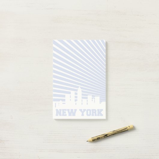 New York City Blue Post-it® Notes (Op bureau)