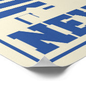 New York City Blue Poster (Hoek)