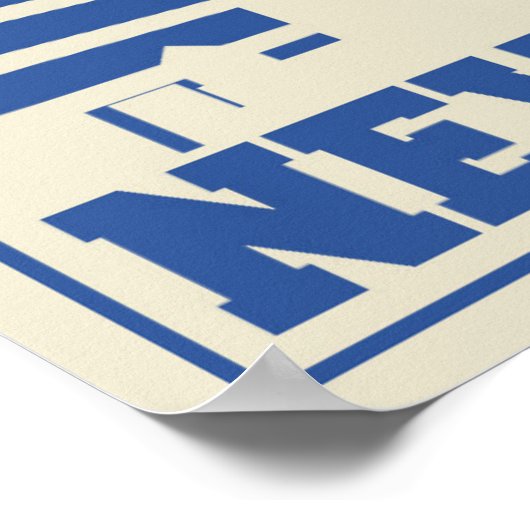 New York City Blue Poster (Hoek)