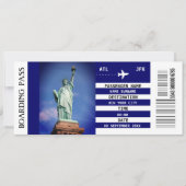 New York City boarding pass verrassingsfeest Kaart (Voorkant)