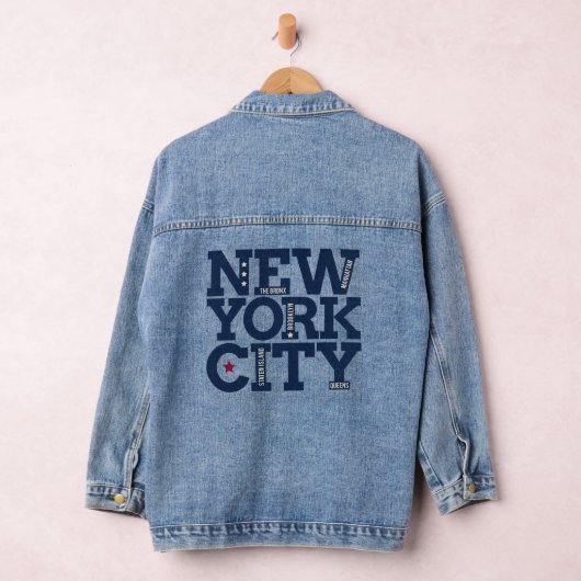 New York City Boroughs Denim Jacket (Hangar)
