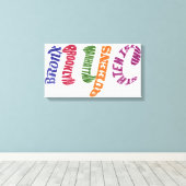 New York City Boroughs NYC Word Art Canvas Afdruk (Insitu (Houten vloer))