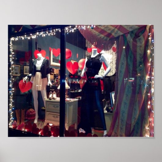 New York City Boutique Window Valentijnsdag NYC Poster (Voorkant)