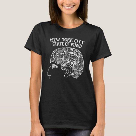 New York City Brain Head Design T-shirt (Voorkant)
