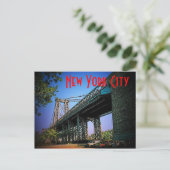 New York City Bridge Briefkaart (Staand voorkant)