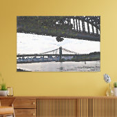 New York City Bridges Canvas Afdruk (Insitu (Woonkamer))