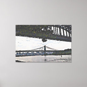 New York City Bridges Canvas Afdruk