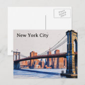 New York City Briefkaart (Voorkant / Achterkant)