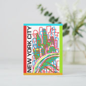 New York City Briefkaart (Staand voorkant)