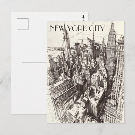 New York City Briefkaart (Voorkant / Achterkant)