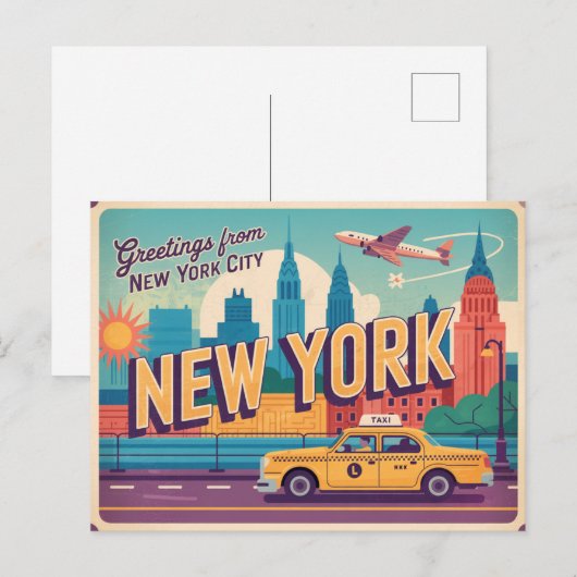 New York City Briefkaart (Voorkant / Achterkant)