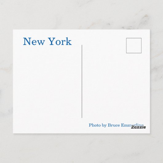 New York City Briefkaart (Achterkant)