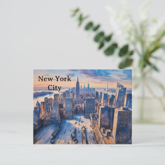 New York City Briefkaart (Staand voorkant)