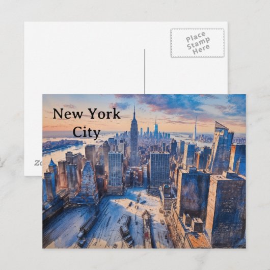 New York City Briefkaart (Voorkant / Achterkant)