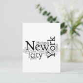 New York City Briefkaart (Staand voorkant)