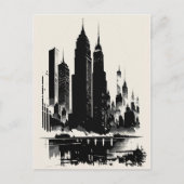 New York City Briefkaart Kunst Stijl gebouwen (Voorkant)