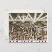 New York City Briefkaart met  afdrukken (Voorkant / Achterkant)