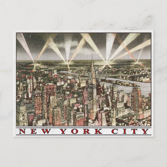 New York City Briefkaart met  afdrukken (Voorkant)