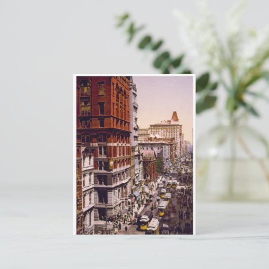 New York City Broadway 1900 -  Amerika Briefkaart (Staand voorkant)