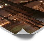 New York City - Brooclyn Bridge by Night - VS - Poster (Hoek)