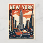 New York City Brooklyn Bridge auto Briefkaart (Voorkant)